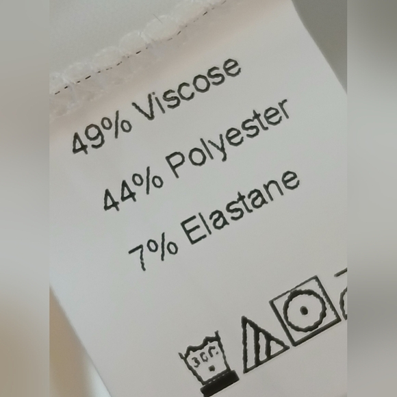 Elegant White Elastic Stretch Waist T Shirt Dress With Pockets Size Medium - Picture 9 of 9